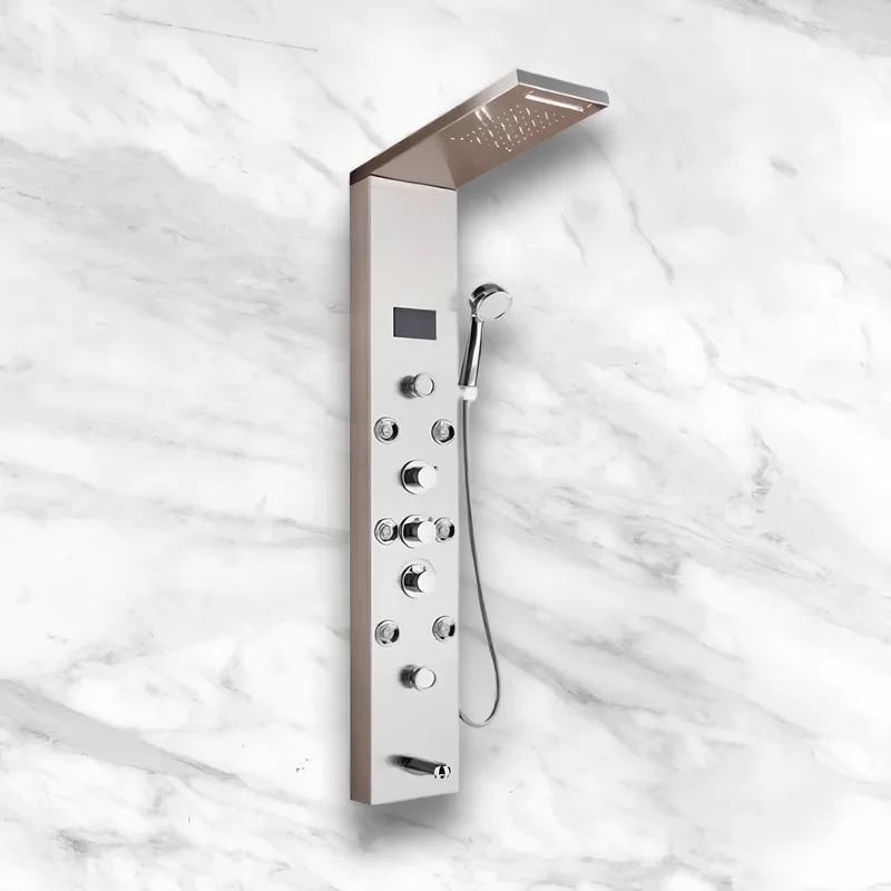 Colonne de Douche Hydromassante LED 6 Modes et Affichage Digital