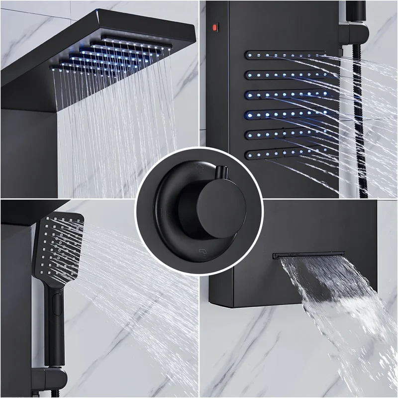 Colonne de Douche Hydromassante LED