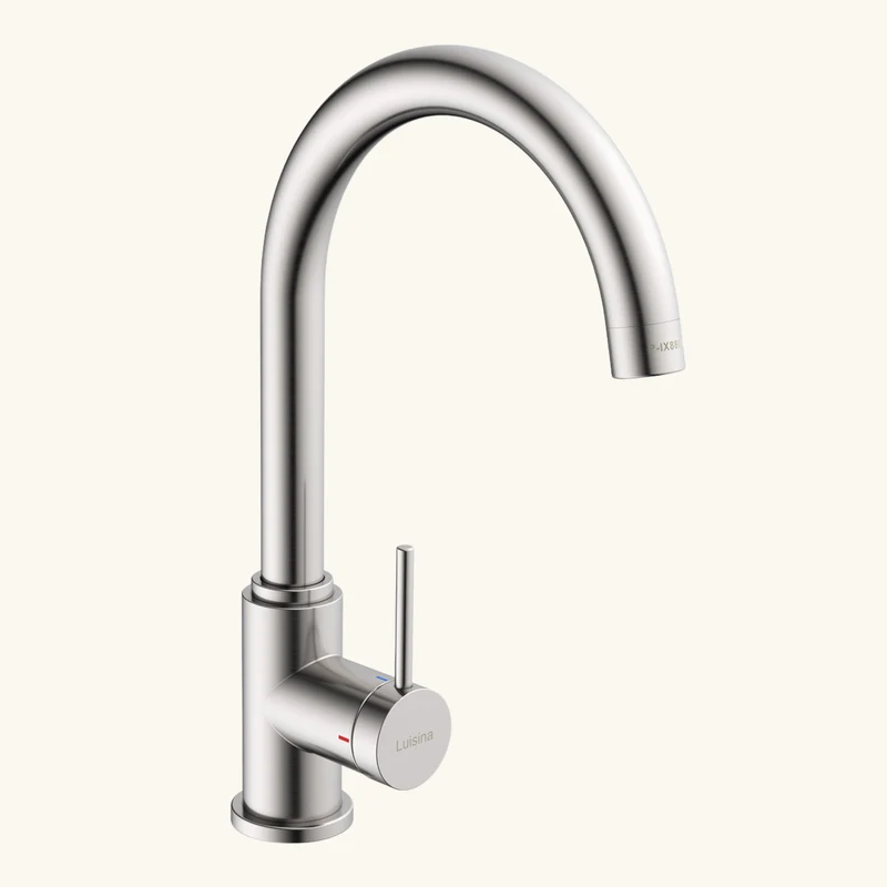 Robinet cuisine Luisina bec pivotant inox RAPHAEL