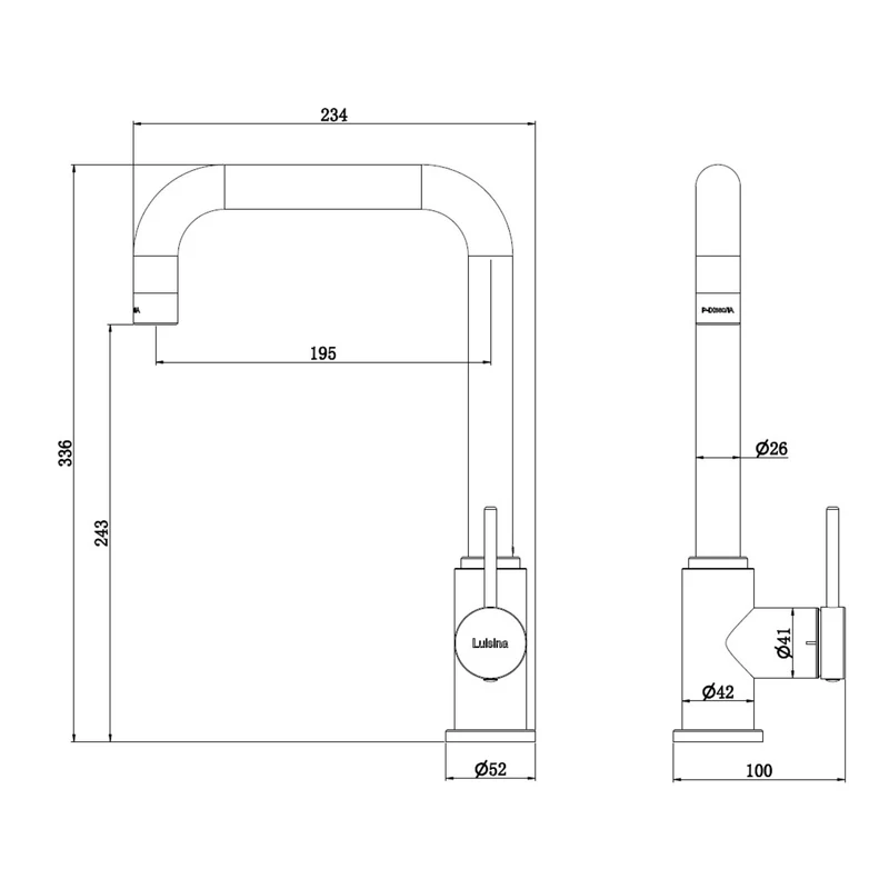 Robinet cuisine Luisina EZRA inox