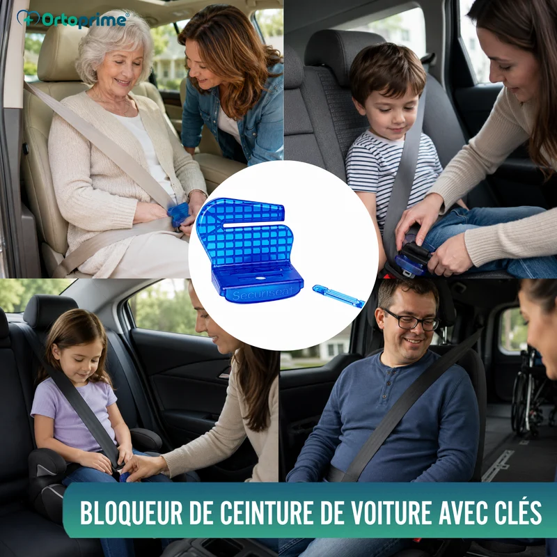 Blocage Ceinture de Sécurité avec Clés de Déverrouillage