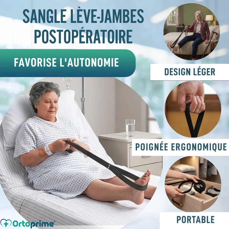 Sangle Lève-Jambe avec Boucle Rigide pour Mobilité