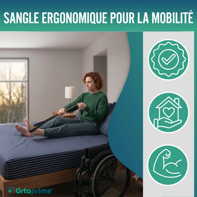 Sangle Lève-Jambe avec Boucle Rigide pour Mobilité