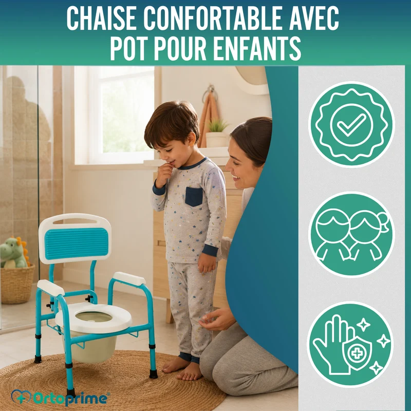 Chaise WC Enfant avec Réducteur | Hauteur Réglable
