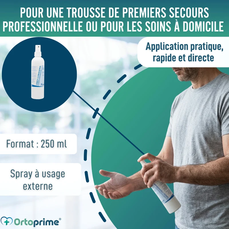 Spray Antiseptique Chlorhexidine 2% | Solution Aqueuse 250 ml