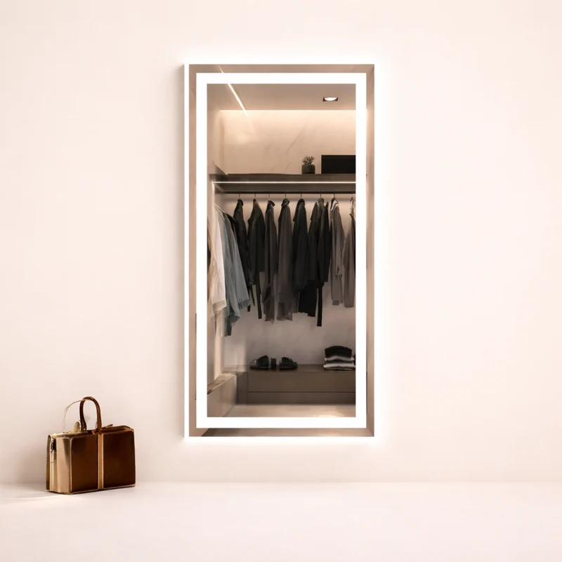Miroir salle de bain LED Bluetooth anti-buée tactile 3 couleurs