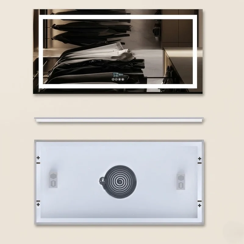 Miroir salle de bain LED Bluetooth anti-buée tactile 3 couleurs