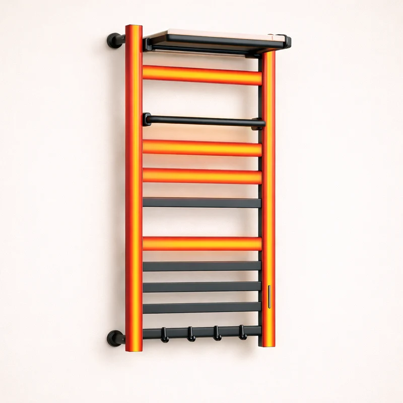 Sèche-serviette Électrique Noir Mat - Thermostat Tactile & Aluminium 304