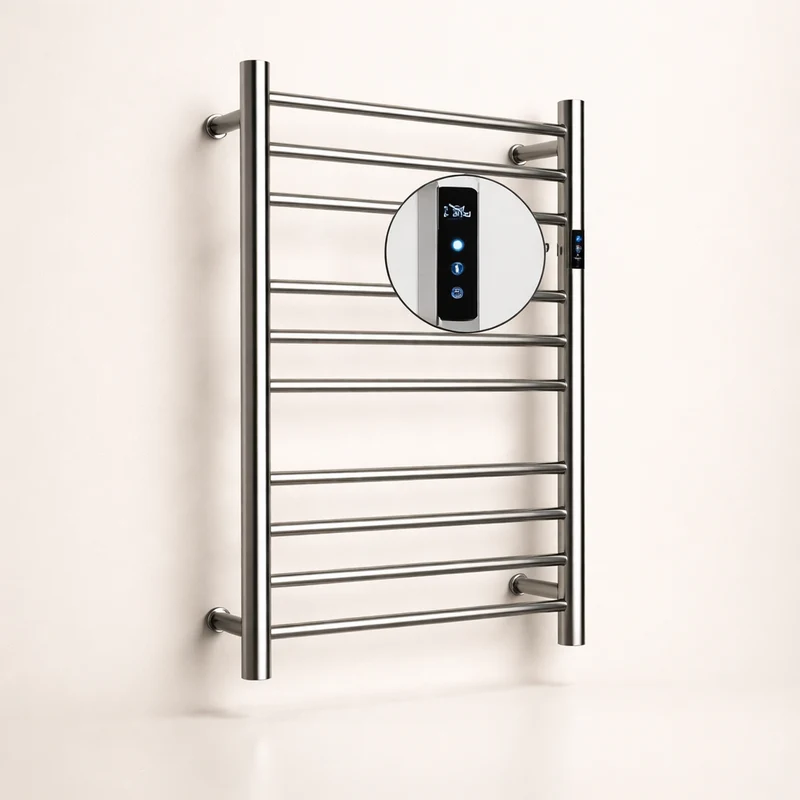 Porte-serviette Chauffant Électrique Mural - Acier Inox 304 - Programmable & Intelligent
