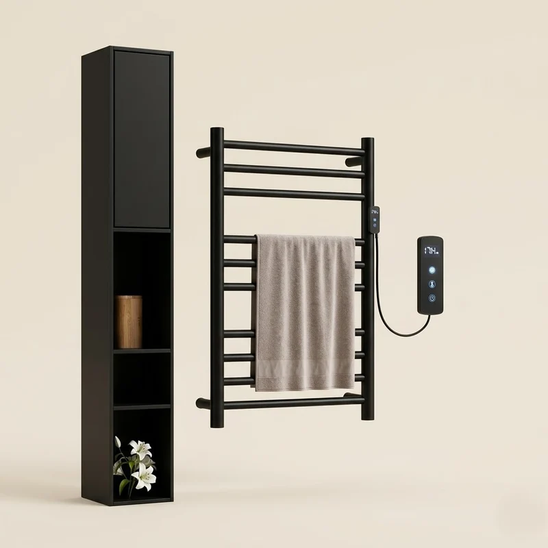 Porte-serviette Chauffant Électrique Mural - Acier Inox 304 - Programmable & Intelligent