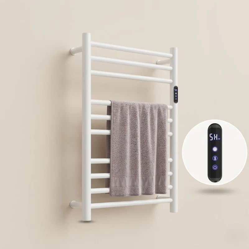 Porte-serviette Chauffant Électrique Mural - Acier Inox 304 - Programmable & Intelligent