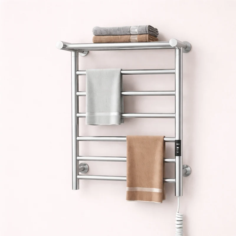 Chauffe-Serviette Électrique Smart Metropolitan T1 - Noir Mat - Inox 304 & Connecté WiFi