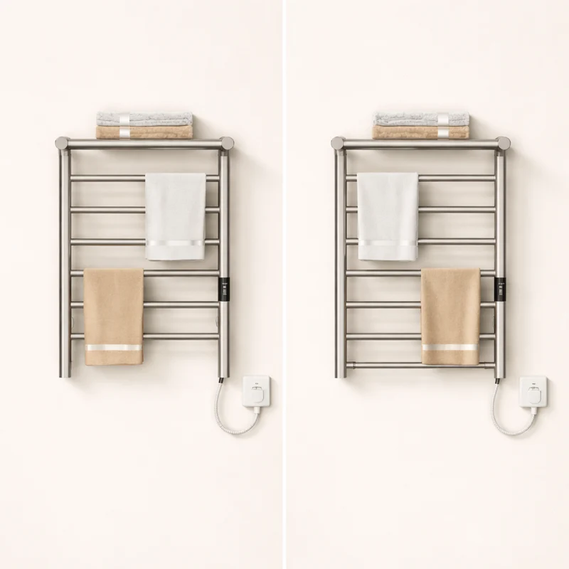 Chauffe-Serviette Électrique Smart Metropolitan T1 - Noir Mat - Inox 304 & Connecté WiFi