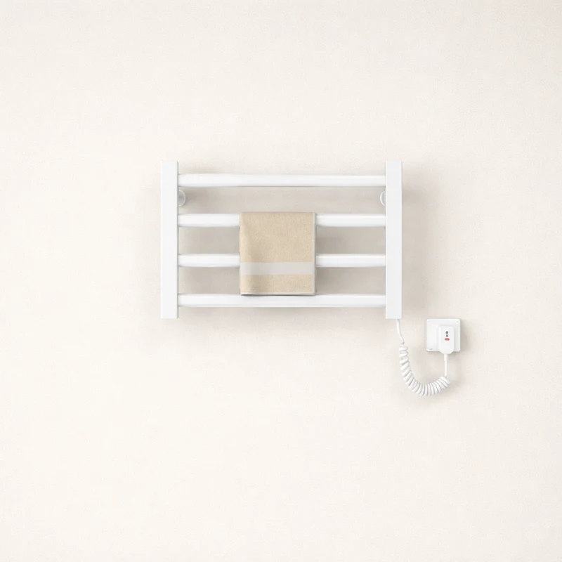 Porte-serviette chauffant électrique en aluminium – Séchage rapide & Installation sans perçage