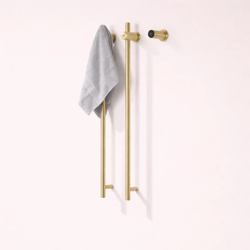 Sèche-serviette Vertical Électrique Design Minimaliste - 2 Barres Acier Inox 304