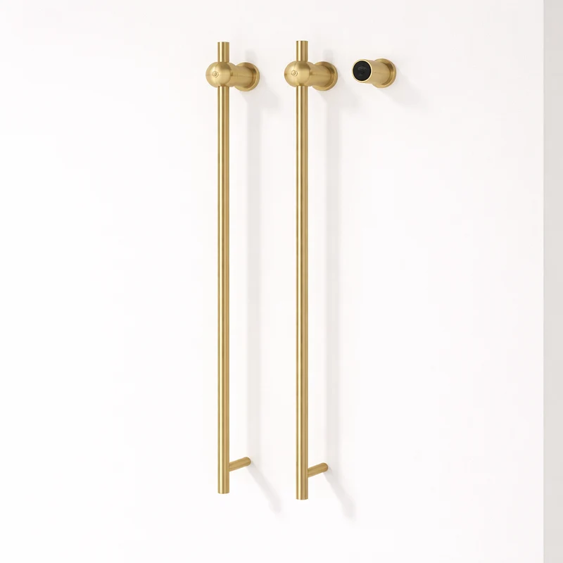Sèche-serviette Vertical Électrique Design Minimaliste - 2 Barres Acier Inox 304