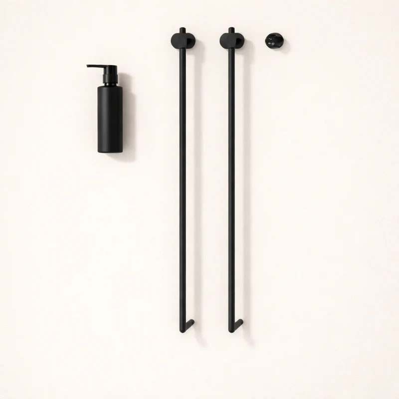 Sèche-serviette Vertical Électrique Design Minimaliste - 2 Barres Acier Inox 304