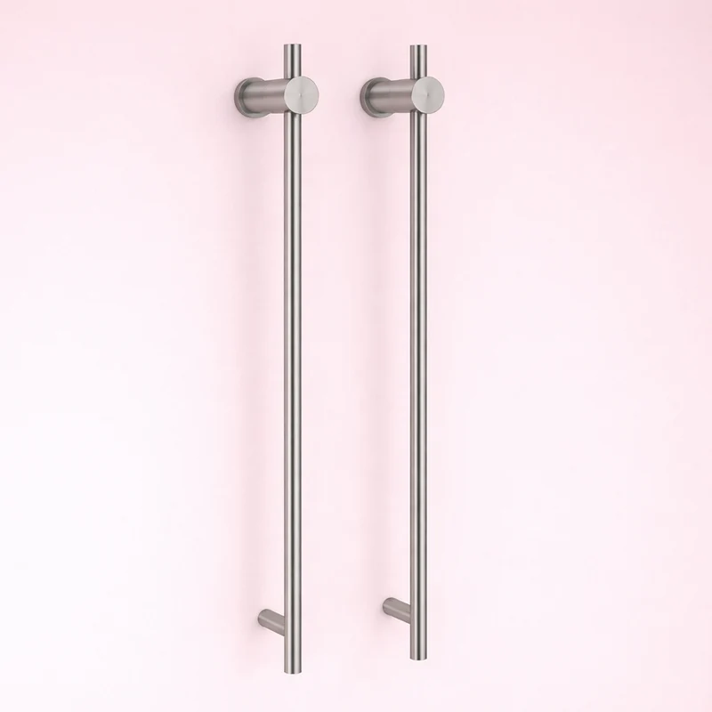 Sèche-serviette Vertical Électrique Design Minimaliste - 2 Barres Acier Inox 304