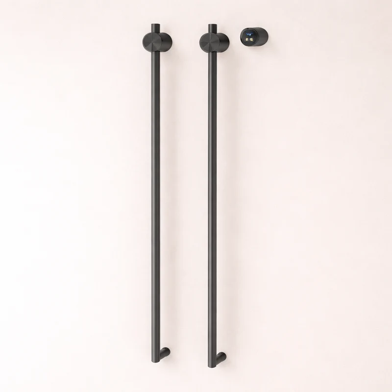 Sèche-serviette Vertical Électrique Design Minimaliste - 2 Barres Acier Inox 304