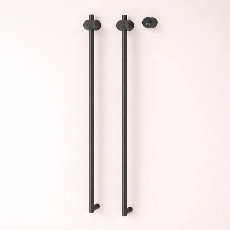 Sèche-serviette Vertical Électrique Design Minimaliste - 2 Barres Acier Inox 304
