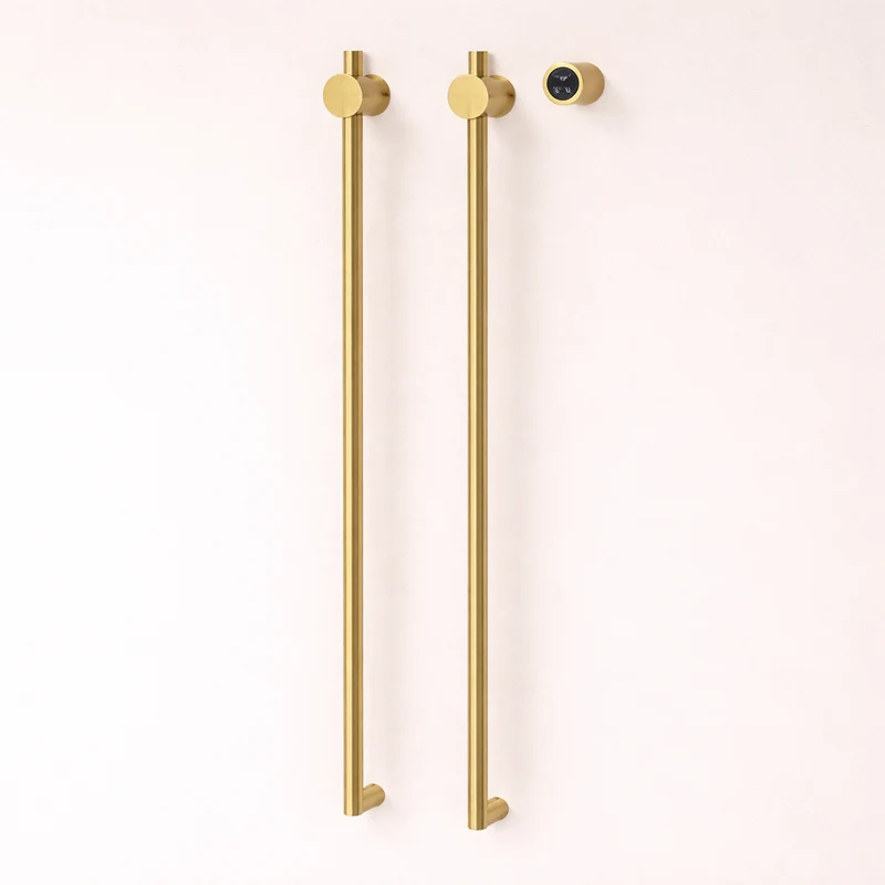 Sèche-serviette Vertical Électrique Design Minimaliste - 2 Barres Acier Inox 304