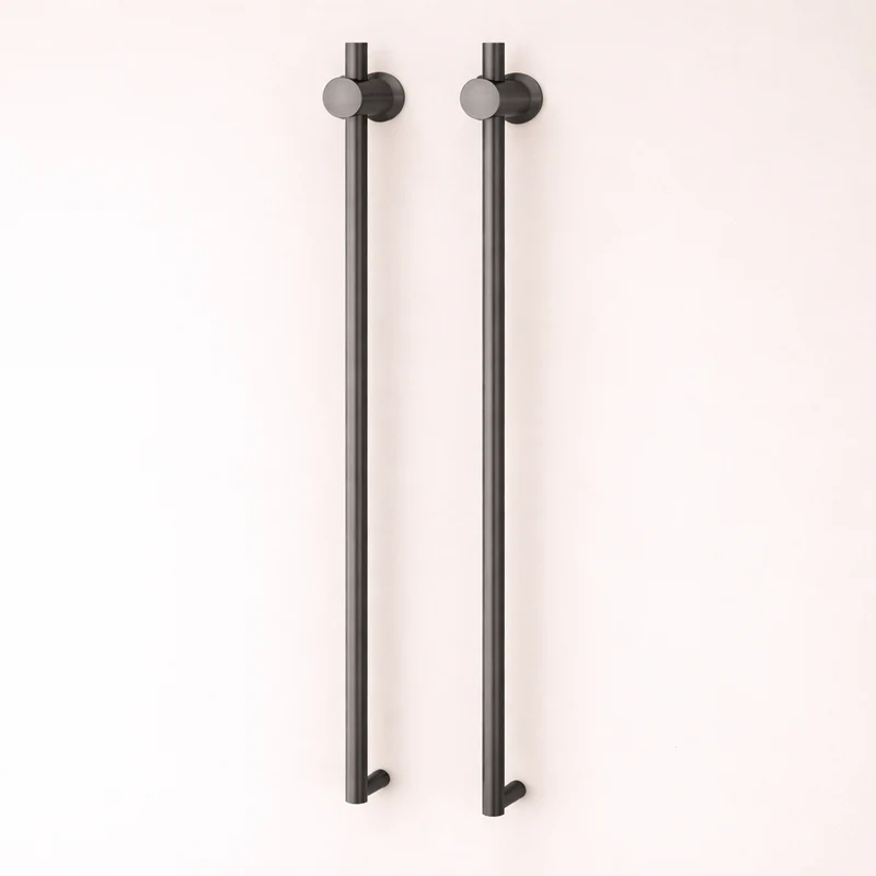 Sèche-serviette Vertical Électrique Design Minimaliste - 2 Barres Acier Inox 304