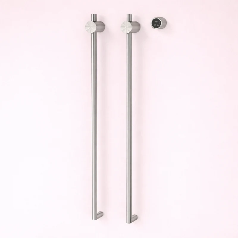 Sèche-serviette Vertical Électrique Design Minimaliste - 2 Barres Acier Inox 304
