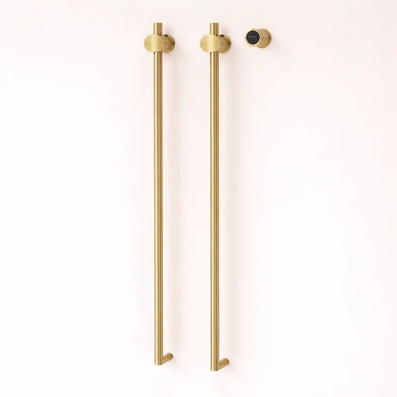 Sèche-serviette Vertical Électrique Design Minimaliste - 2 Barres Acier Inox 304