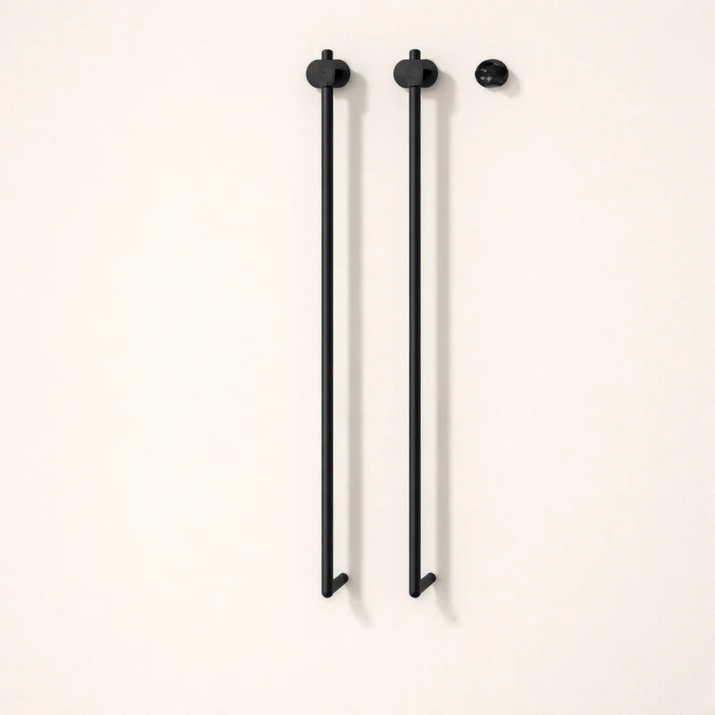 Sèche-serviette Vertical Électrique Design Minimaliste - 2 Barres Acier Inox 304