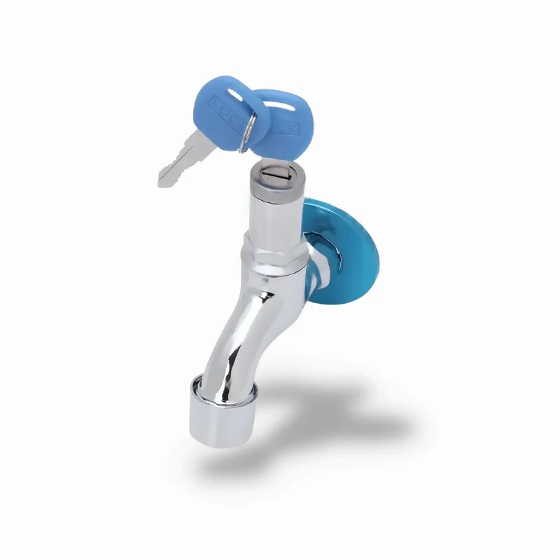 Robinet antivol G1/2" en laiton avec clé de verrouillage – Fixation murale