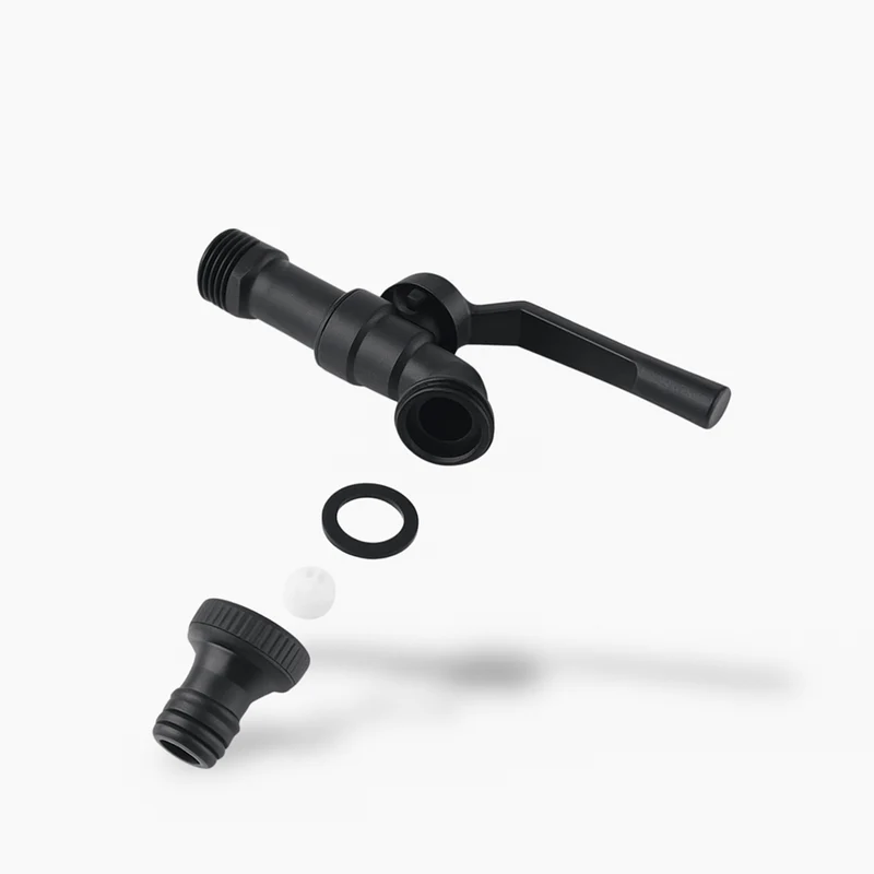 Robinet extérieur en laiton noir G1/2" – Style industriel robuste