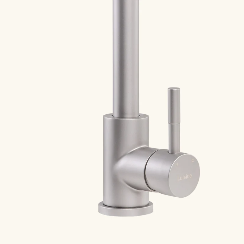 Robinet Luisina inox massif gris perle SIMON