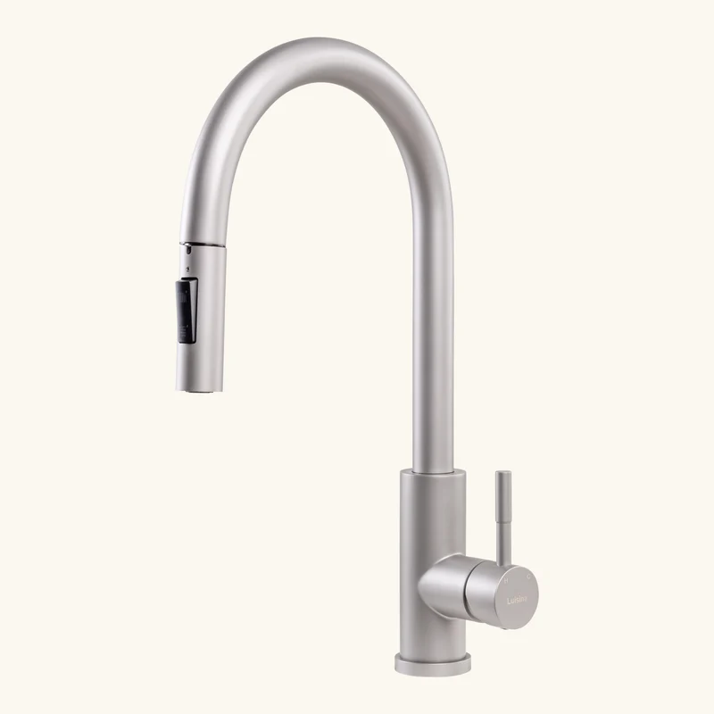 Robinet douchette Luisina inox massif gris perle MARCEAU