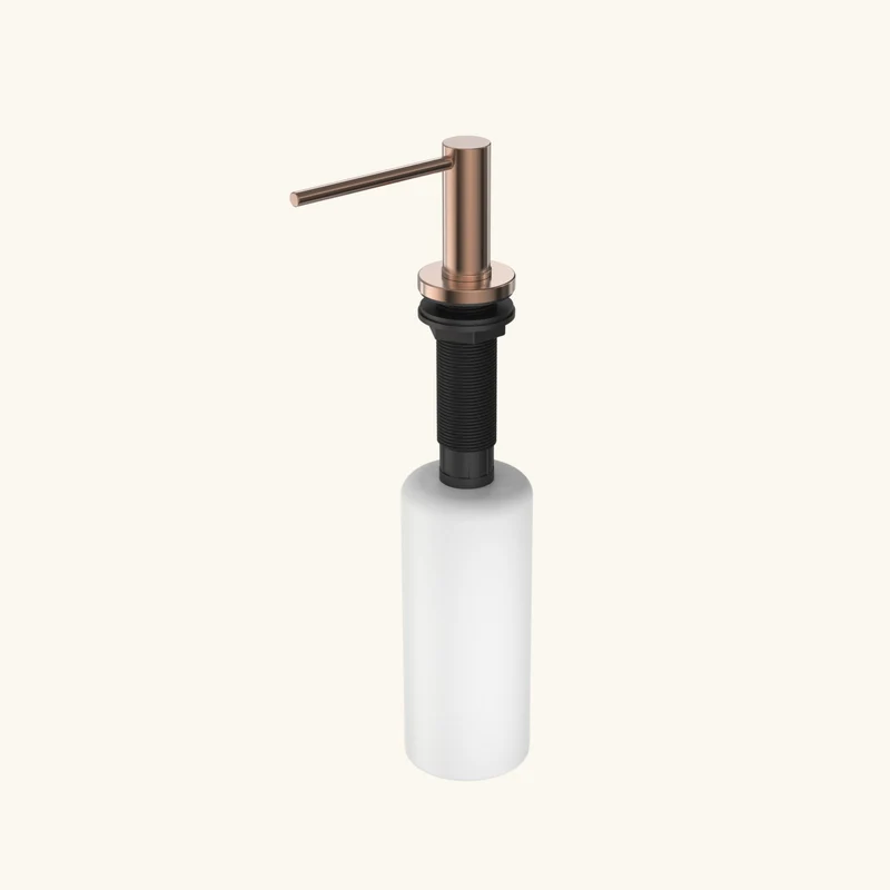 Distributeur savon cuisine encastrable inox PVD cuivre MAYA
