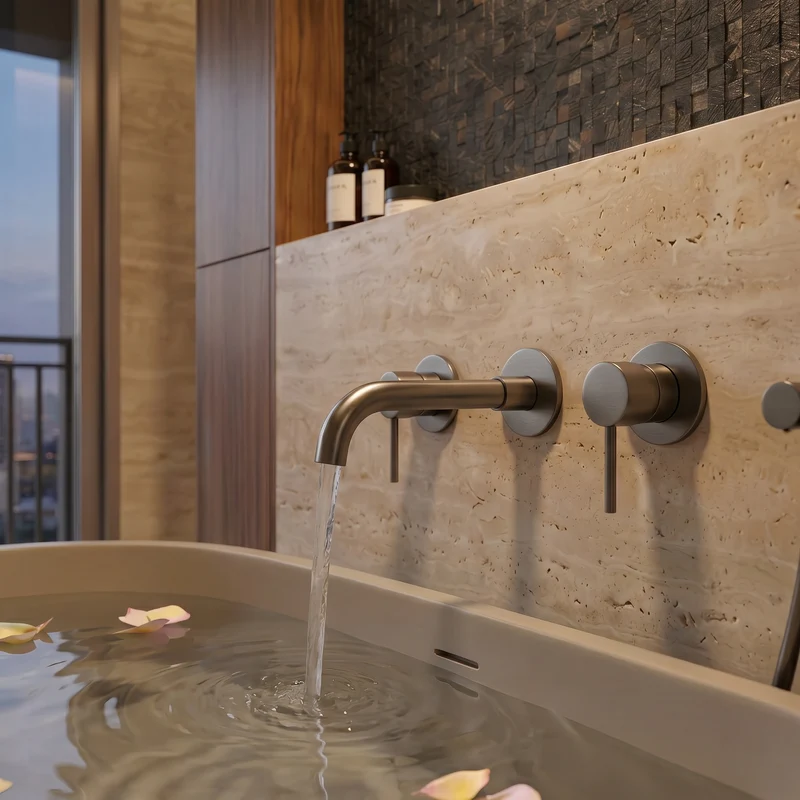 Ensemble de bain gris brossé