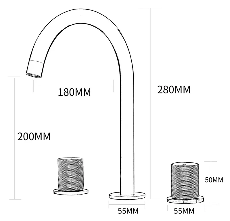Robinet de salle de bain gris brossé