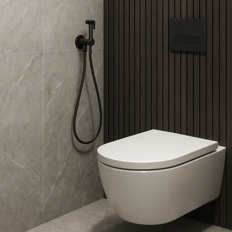 Douchette Hygiénique gris brossé