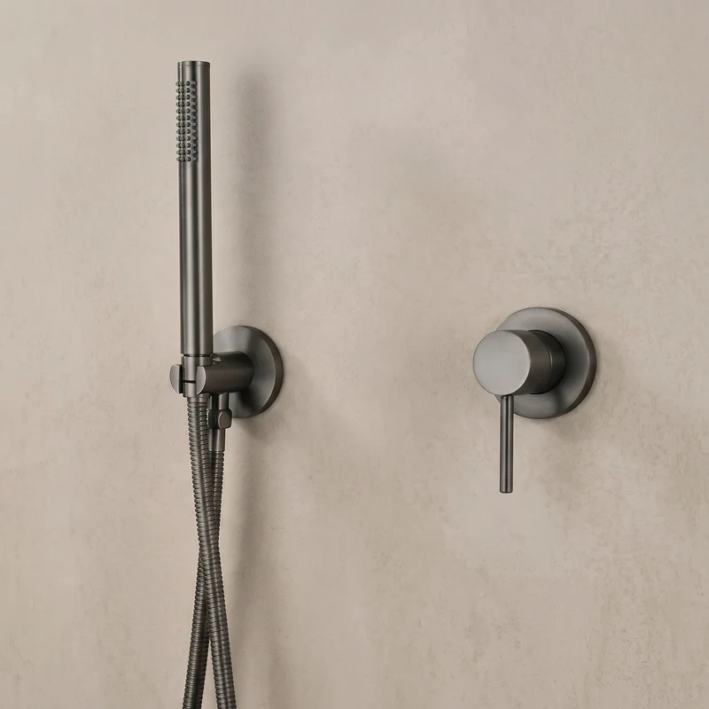 Douchette à main gris brossé