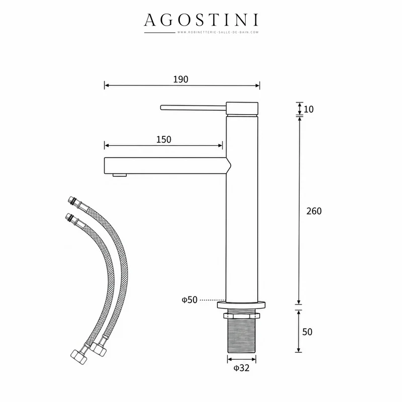 Mitigeur XL vasque noir mate