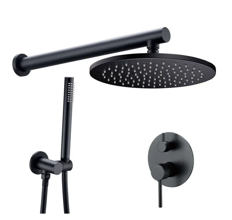 Colonne de douche encastrée noir mate