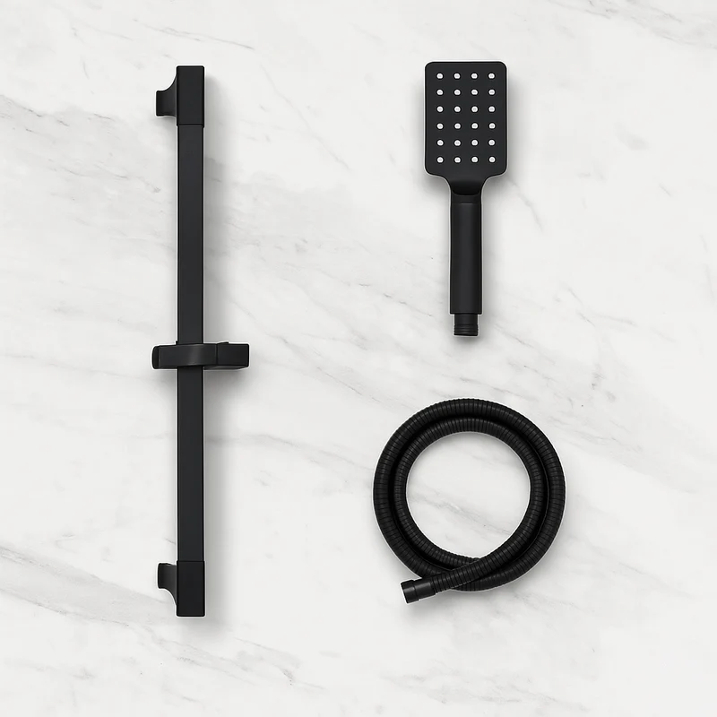 Barre de Douche Extensible Noire