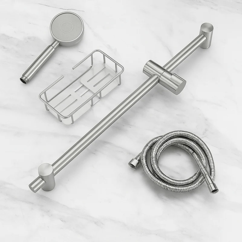 Barre de Douche Extensible Argent