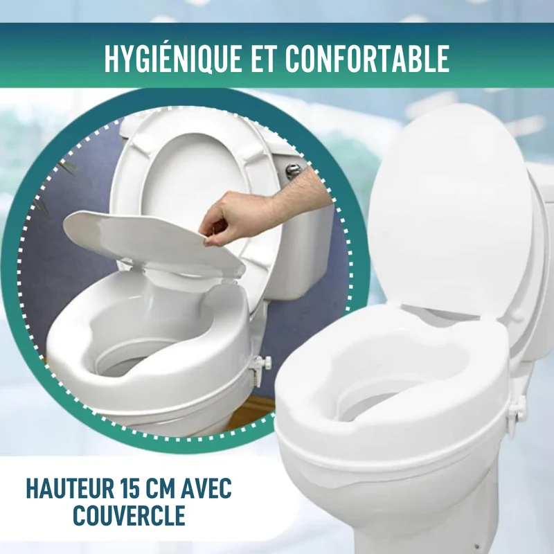 Élévateur WC Adultes 15 cm | Alzateur WC Universel