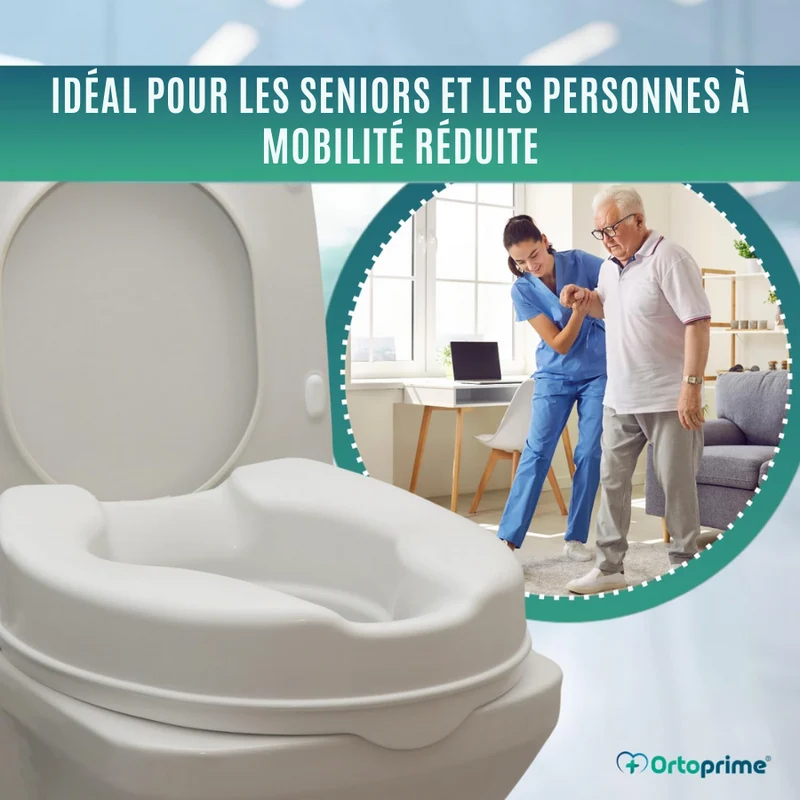 Élévateur WC Adultes 5 cm | Rehausse WC Universel