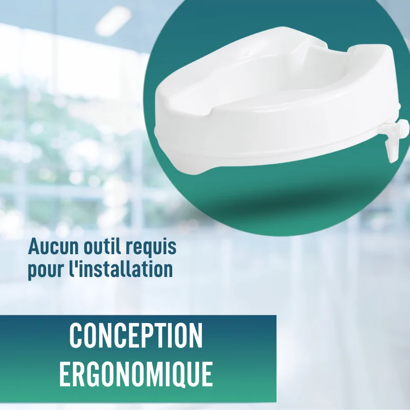 Élévateur WC Adultes 5 cm | Rehausse WC Universel
