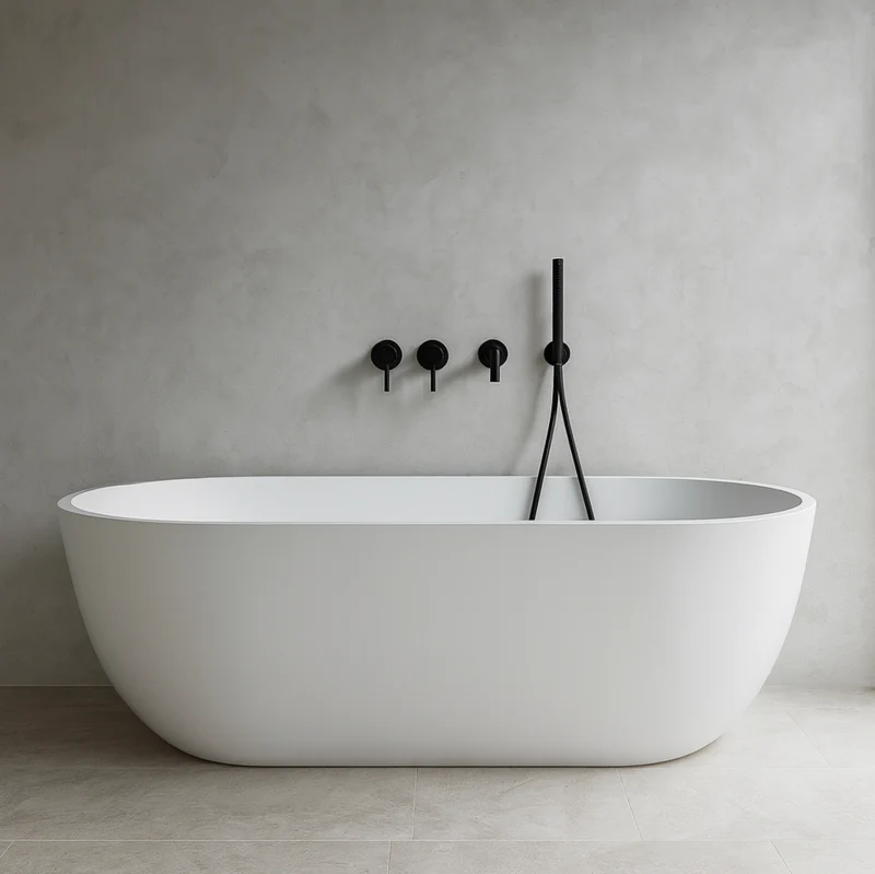Mitigeur de baignoire encastré noir mate