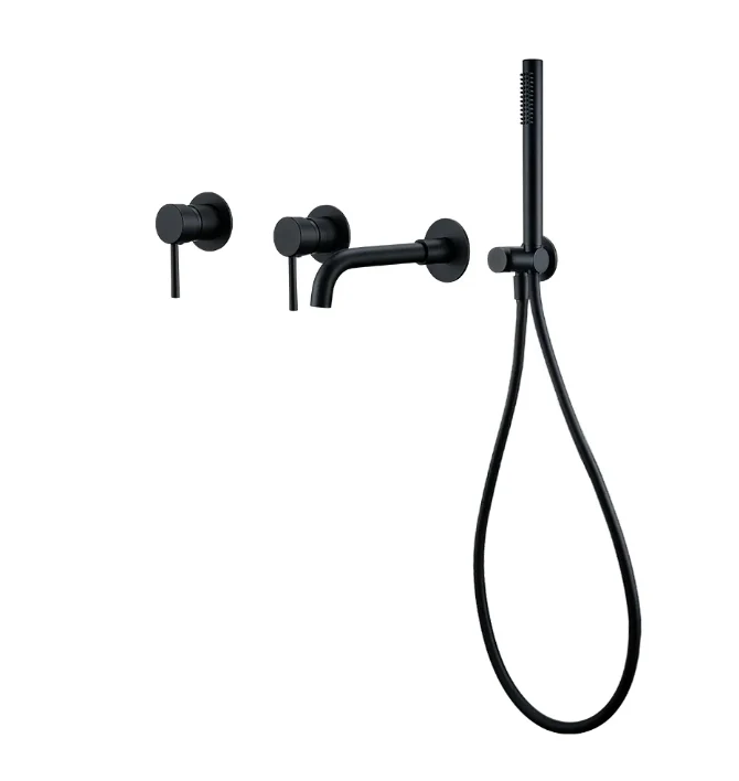 Mitigeur de baignoire encastré noir mate