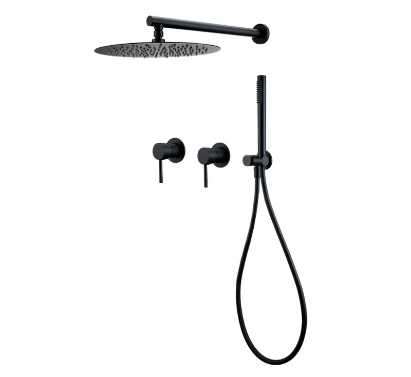 Colonne de douche encastré noir mate