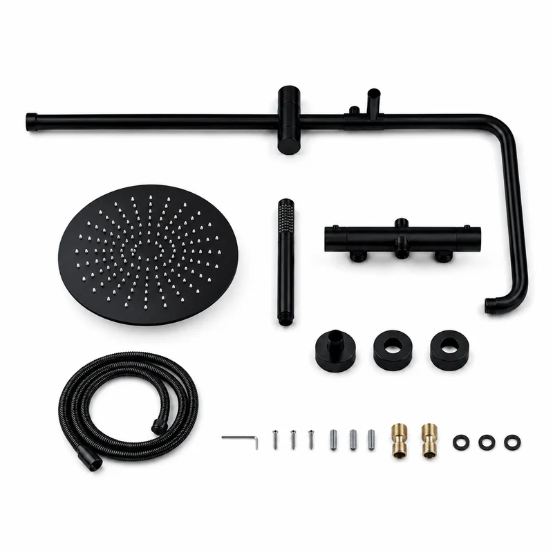 Colonne de douche thermostatique noir mate