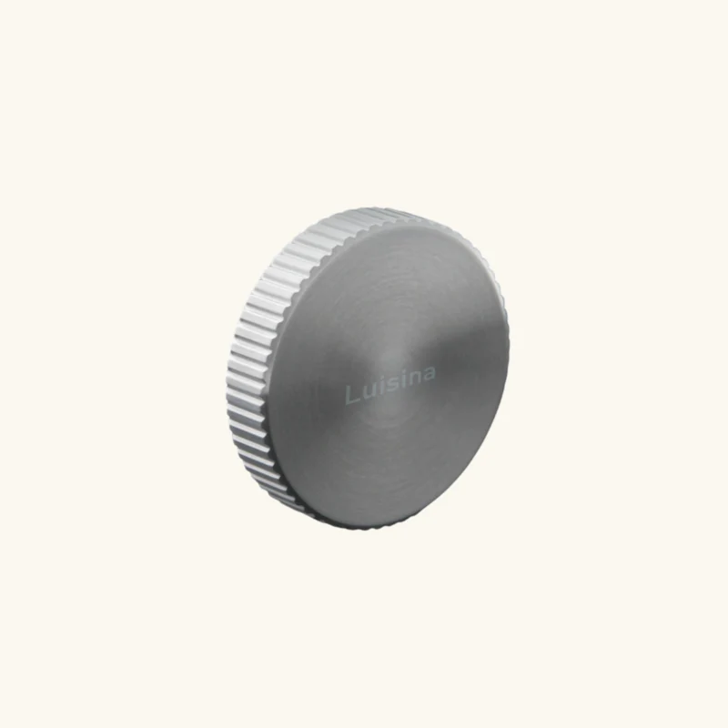 Bouton vidage automatique évier Luisina rond cannelé inox